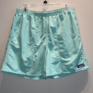 Patagonia polyester shorts. Mint green. Mens large. Excellent condition.